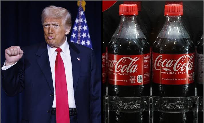 TRUMP ANUNCIA QUE COCA-COLA VOLVERÁ A USAR AZÚCAR DE CAÑA EN ESTADOS UNIDOS