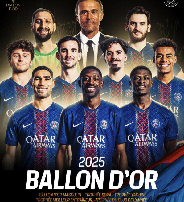 PSG-Ballon-D'or BALÓN DE ORO 2025: DEMBÉLÉ Y EL PSG DOMINAN UNA LISTA SIN EXGANADORES