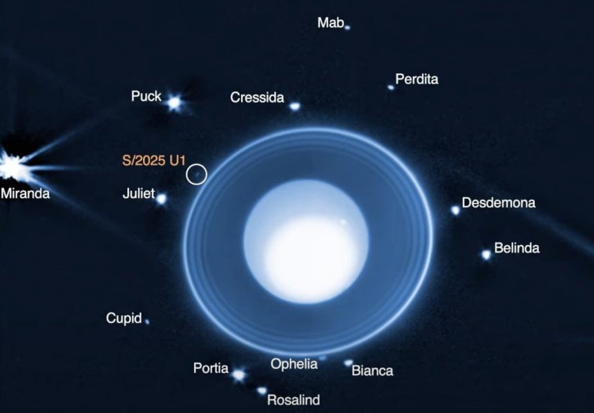 TELESCOPIO JAMES WEBB DESCUBRE UNA NUEVA LUNA ORBITANDO URANO
