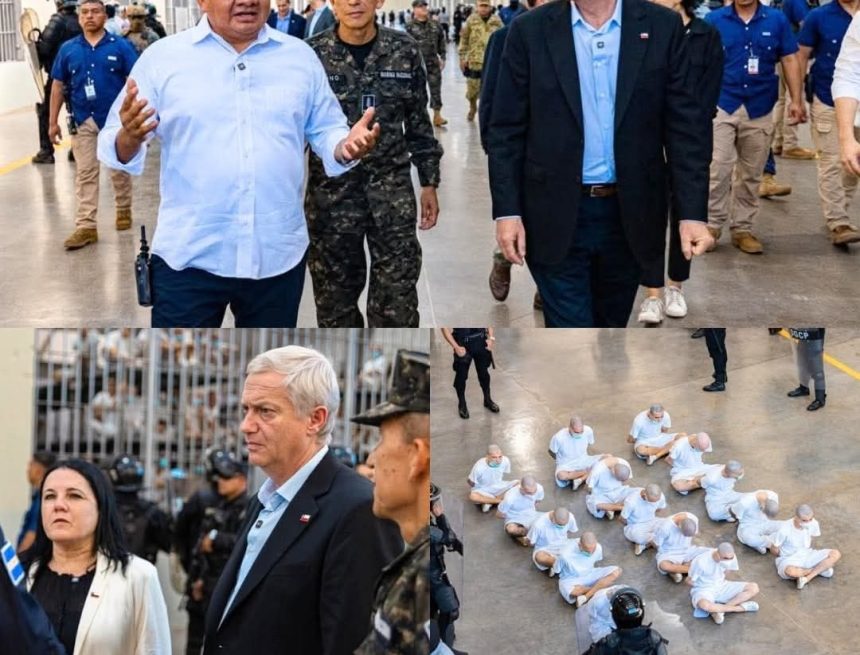 PRESIDENTE ELECTO DE CHILE REALIZA VISITA AL CECOT EN EL SALVADOR