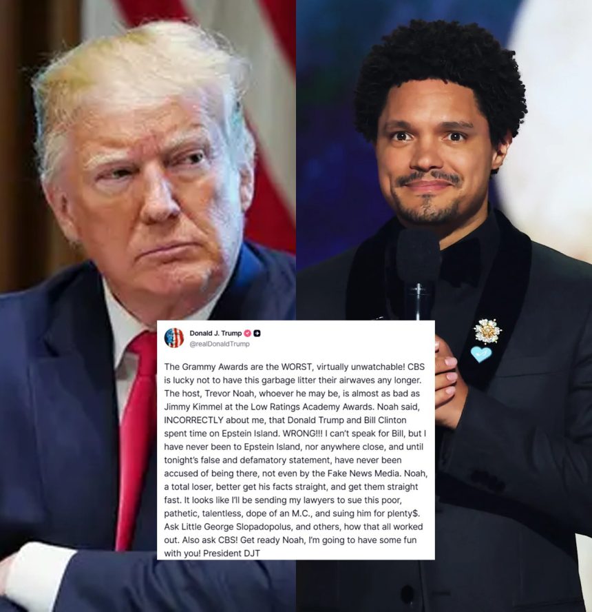 TRUMP 2 DONALD TRUMP CALIFICA A LOS PREMIOS GRAMMY COMO “LO PEOR” Y CRITICA A SU PRESENTADOR