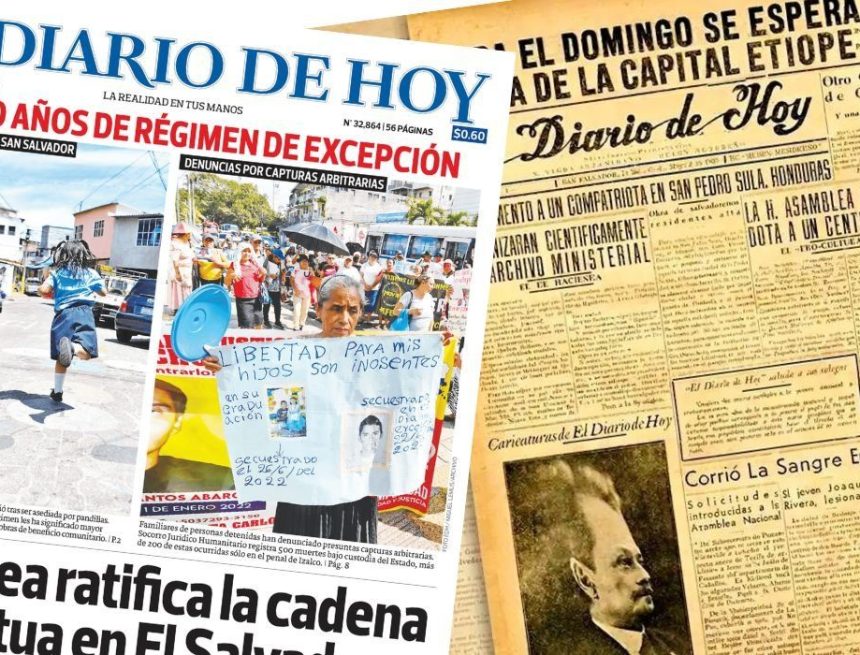 LOS PERIODICOS SALVADOREÑOS EL DIARIO DE HOY Y MÁS! ANUNCIAN EL CIERRE DE SUS EDICIONES IMPRESAS Y SU TRANSICIÓN TOTAL A LO DIGITAL