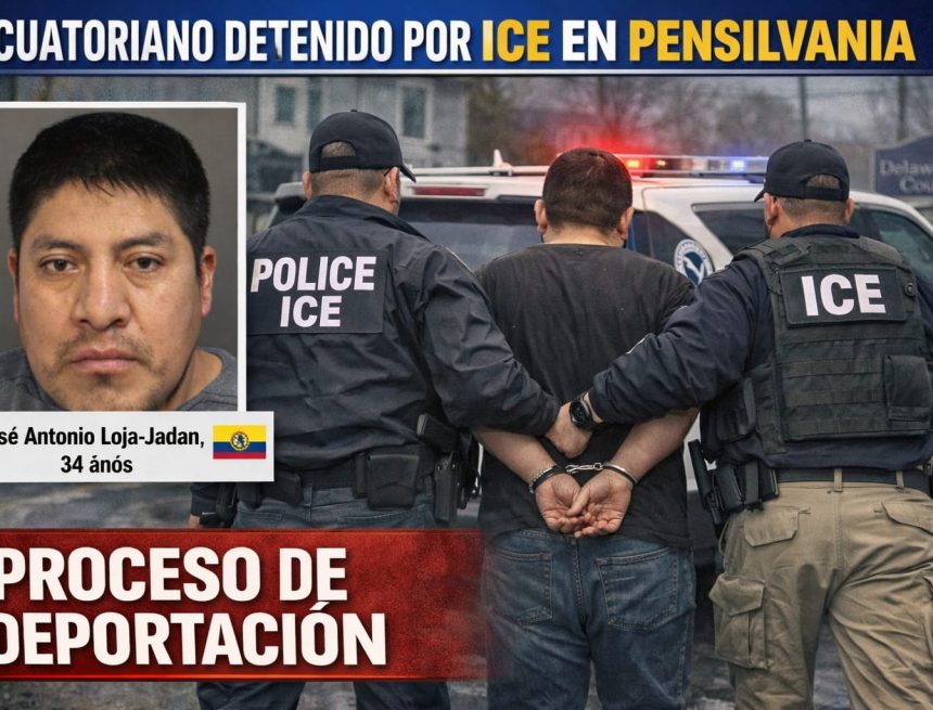 ICE DETIENE A CIUDADANO ECUATORIANO EN PENSILVANIA Y ENFRENTA PROCESO DE DEPORTACIÓN