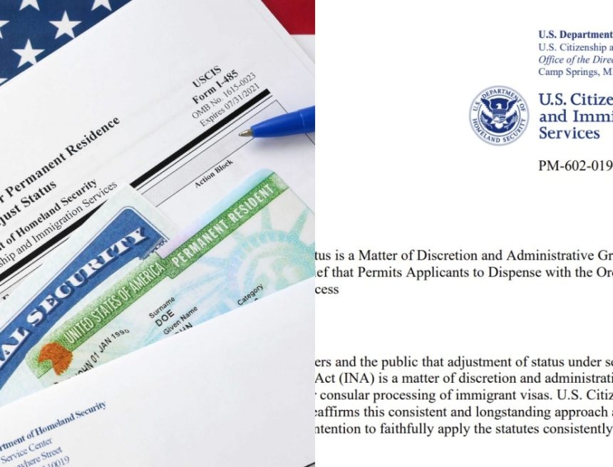 ANUNCIAN CAMBIOS EN LOS TRÁMITES DE RESIDENCIA PERMANENTE EN ESTADOS UNIDOS