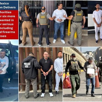 ESTADOS UNIDOS ENTREGA A MÉXICO A SEIS FUGITIVOS BUSCADOS POR DELITOS GRAVES