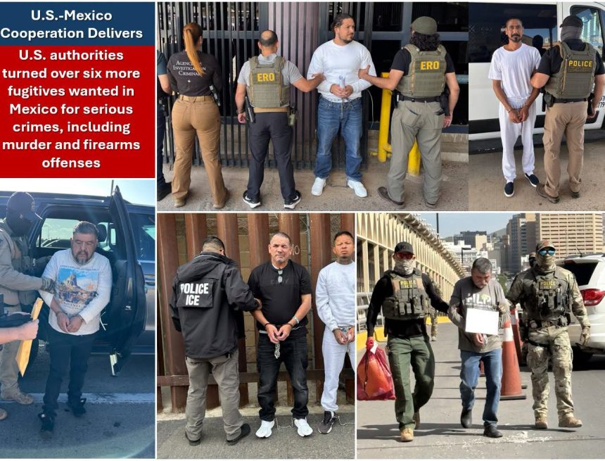 mex ESTADOS UNIDOS ENTREGA A MÉXICO A SEIS FUGITIVOS BUSCADOS POR DELITOS GRAVES