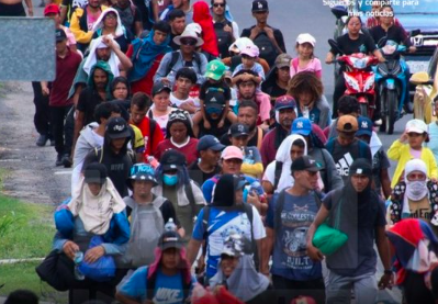 cara EE. UU. ADVIERTE A CARAVANA MIGRANTE QUE QUIEN INTENTE INGRESAR ILEGALMENTE SERÁ DETENIDO
