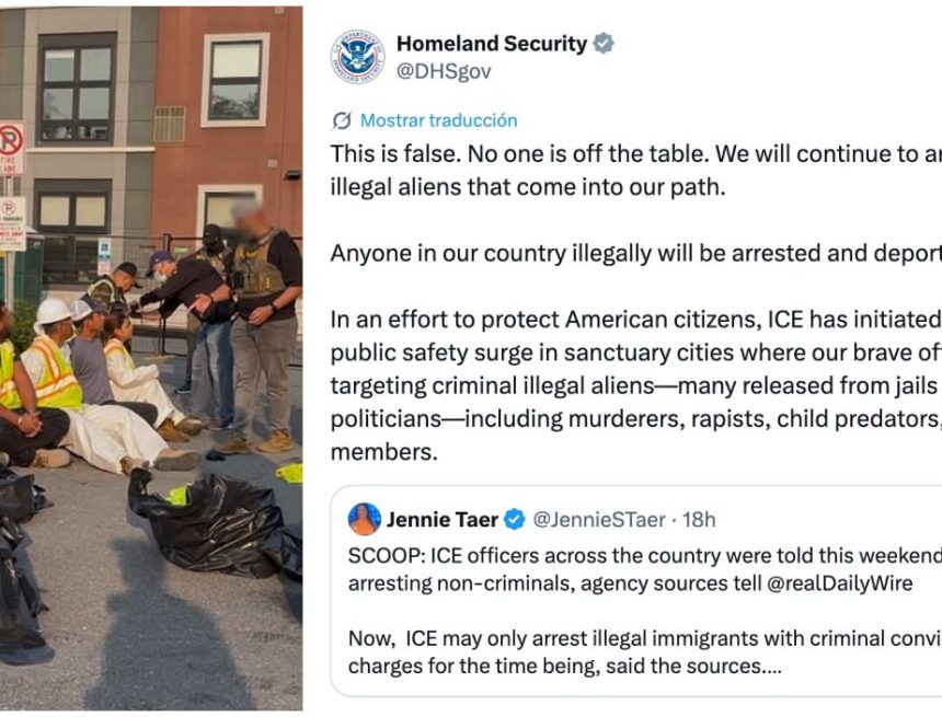 DHS NIEGA CAMBIOS EN LA POLÍTICA DE ARRESTOS DE ICE A INMIGRANTES SIN ANTECEDENTES